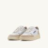 BASKETS MEDALIST LOW EN CUIR BLANC ET NOIR ET DAIM BEIGE