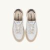 BASKETS MEDALIST LOW EN CUIR BLANC ET NOIR ET DAIM BEIGE