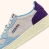 BASKETS MEDALIST LOW TRICOLOR EN DAIM PATRIDGE ET MAUVE