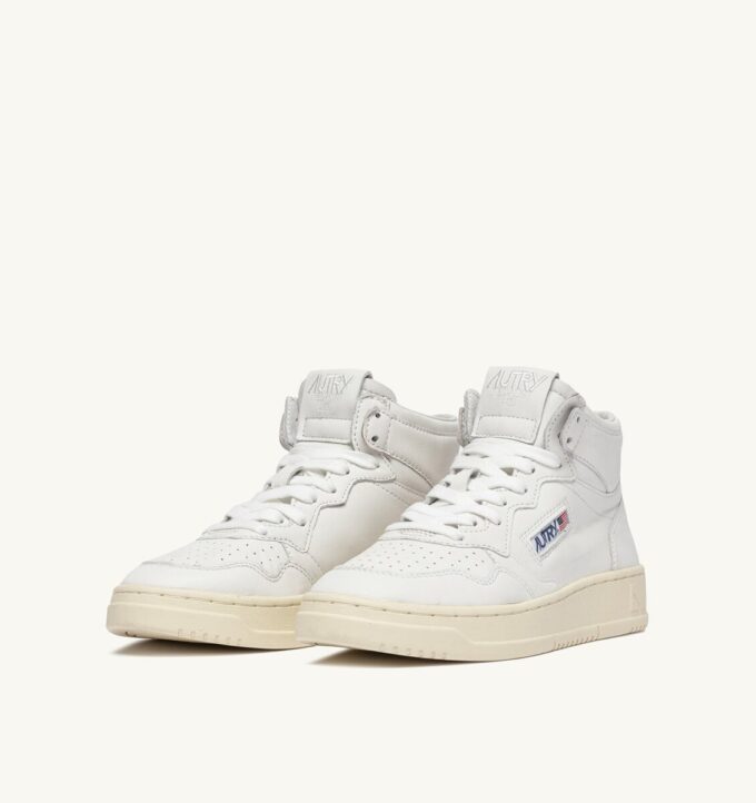 BASKETS MEDALIST MID EN NAPPA BLANC SUPER SOFT