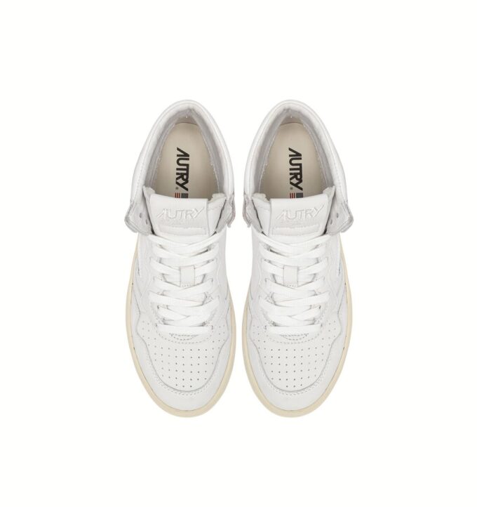 BASKETS MEDALIST MID EN NAPPA BLANC SUPER SOFT