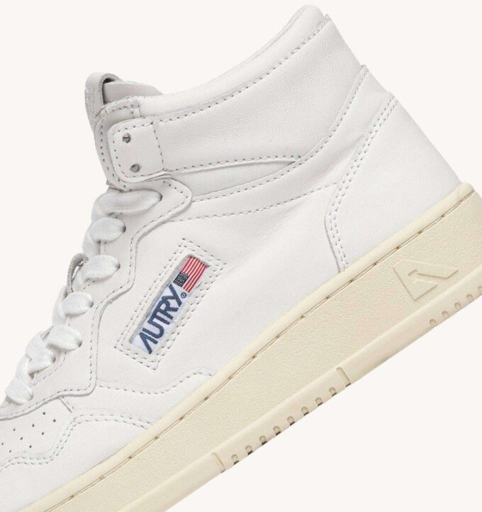 BASKETS MEDALIST MID EN NAPPA BLANC SUPER SOFT