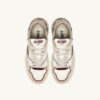 CLC LOW SNEAKERS IN IVORY WHITE AND BURGUNDY SUEDE AND LEATHER CLC LOW SNEAKERS IN IVORY WHITE AND BURGUNDY SUEDE AND LEATHER
