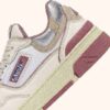CLC LOW SNEAKERS IN WHISPER WHITE ASH ROSE AND SILVER LEATHER CLC LOW SNEAKERS IN WHISPER WHITE ASH ROSE AND SILVER LEATHER