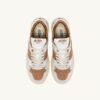 CLC LOW SNEAKERS IN WHITE AND CIGAR LEATHER AND SUEDE