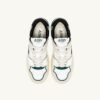 CLC LOW SNEAKERS IN WHITE AND FOREST SUEDE AND LEATHER