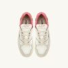 CLC LOW SNEAKERS IN WHITE AND GERANIUM LEATHER SUEDE CLC LOW SNEAKERS IN WHITE AND GERANIUM LEATHER SUEDE