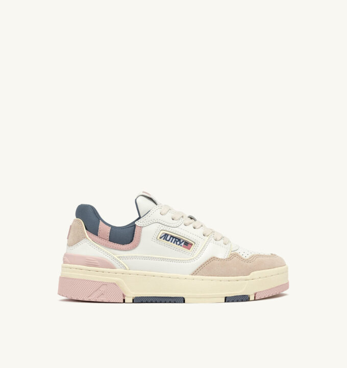 CLC LOW SNEAKERS IN WHITE AND PEACH WHIP LEATHER SUEDE CLC LOW SNEAKERS IN WHITE AND PEACH WHIP LEATHER SUEDE