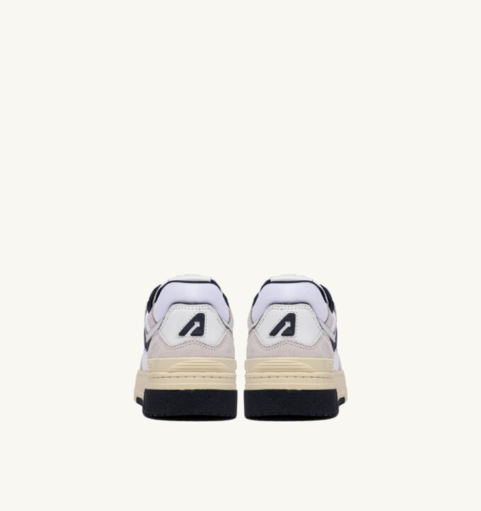 CLC LOW SNEAKERS IN WHITE AND SPACE BLUE LEATHER AND SUEDE