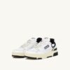 CLC LOW SNEAKERS IN WHITE LEATHER AND BLACK SUEDE
