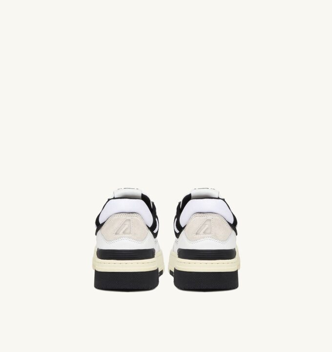 CLC LOW SNEAKERS IN WHITE LEATHER AND BLACK SUEDE