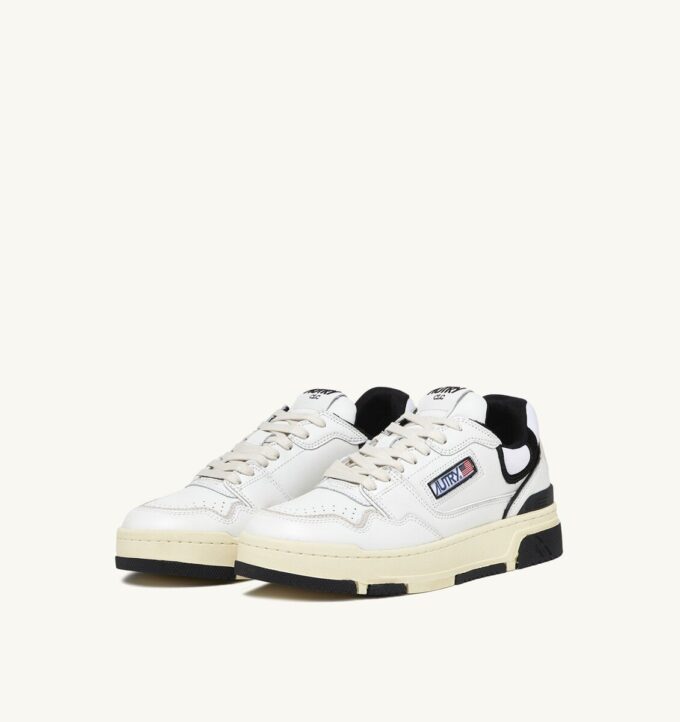 CLC LOW SNEAKERS IN WHITE LEATHER AND BLACK SUEDE CLC LOW SNEAKERS IN WHITE LEATHER AND BLACK SUEDE