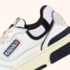 CLC LOW SNEAKERS IN WHITE LEATHER AND BLACK SUEDE