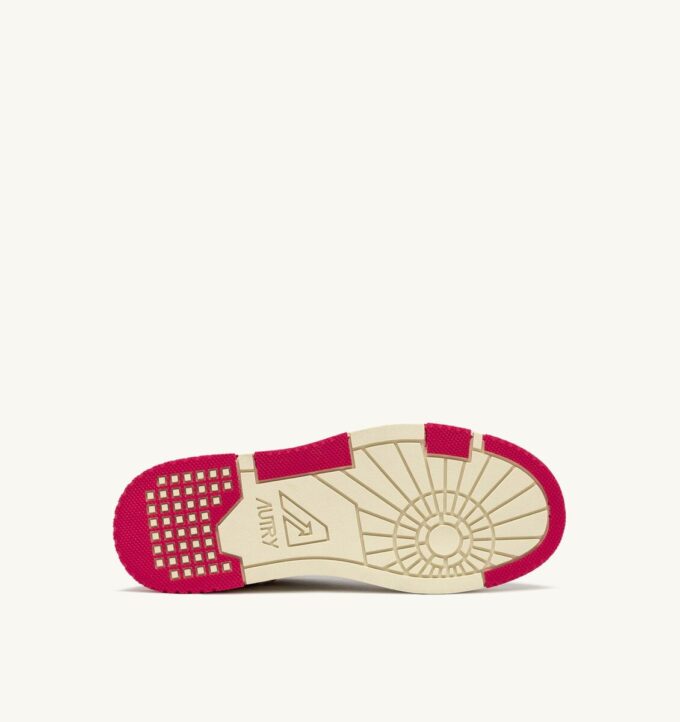 CLC LOW SNEAKERS IN WHITE LEATHER AND BRIGHT ROSE SUEDE CLC LOW SNEAKERS IN WHITE LEATHER AND BRIGHT ROSE SUEDE