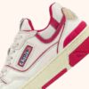 CLC LOW SNEAKERS IN WHITE LEATHER AND BRIGHT ROSE SUEDE CLC LOW SNEAKERS IN WHITE LEATHER AND BRIGHT ROSE SUEDE