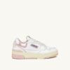 CLC LOW SNEAKERS IN WHITE LEATHER AND POWDER PINK SUEDE