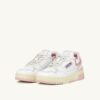 CLC LOW SNEAKERS IN WHITE LEATHER AND POWDER PINK SUEDE