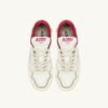 CLC LOW SNEAKERS IN WHITE LEATHER AND SAND SUEDE
