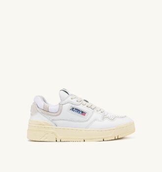 CLC LOW SNEAKERS IN WHITE LEATHER AND SUEDE CLC LOW SNEAKERS IN WHITE LEATHER AND SUEDE