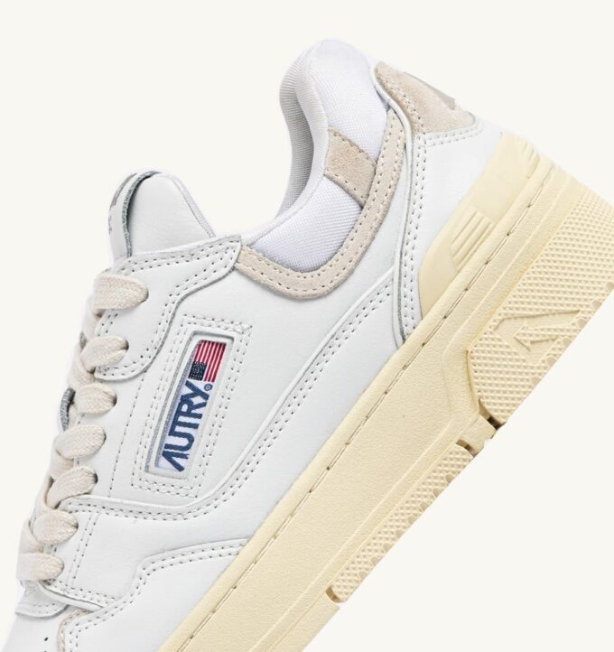 CLC LOW SNEAKERS IN WHITE LEATHER AND SUEDE