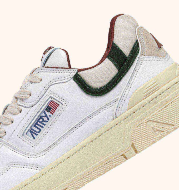 CLC LOW SNEAKERS IN WHITE SEQUOIA AND MOUNTAIN LEATHER