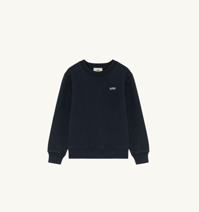 CREWNECK SWEATSHIRT WITH EMBROIDERED AUTRY LOGO KIDS