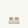 DALLAS KIDS LOW SNEAKERS IN WHITE AND POWDER PINK LEATHER