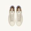 DALLAS LOW SNEAKERS IN MARSHMALLOW AND BLUE LEATHER