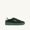 DALLAS LOW SNEAKERS IN MARSHMALLOW AND BOTTLE GREEN SUEDE