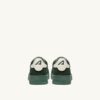 DALLAS LOW SNEAKERS IN MARSHMALLOW AND BOTTLE GREEN SUEDE