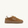 DALLAS LOW SNEAKERS IN MARSHMALLOW AND CIGAR SUEDE