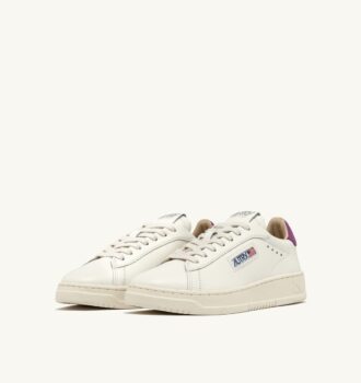 DALLAS LOW SNEAKERS IN MARSHMALLOW AND HYACINTH VIOLET LEATHER