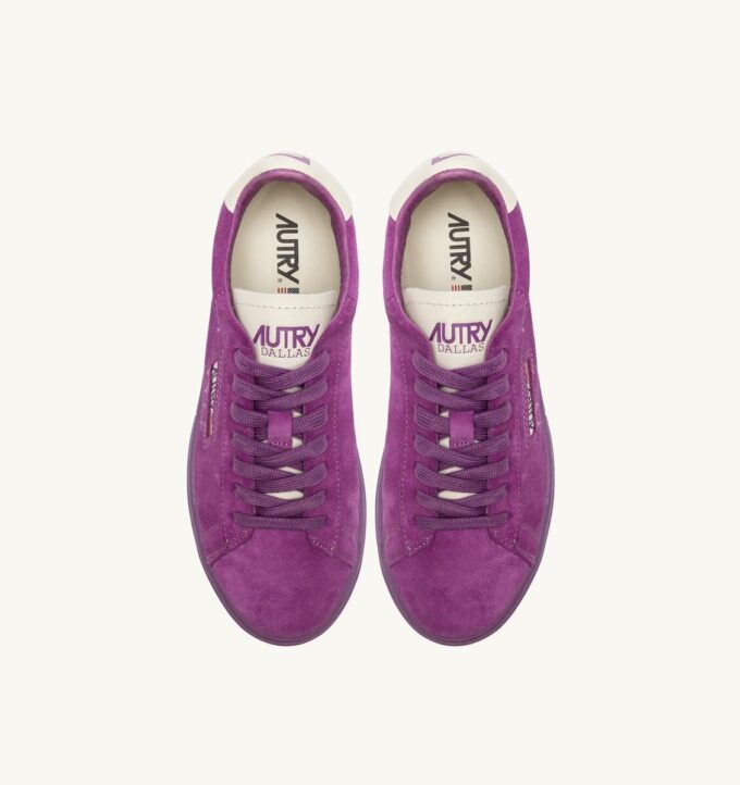 DALLAS LOW SNEAKERS IN MARSHMALLOW AND HYACINTH VIOLET SUEDE
