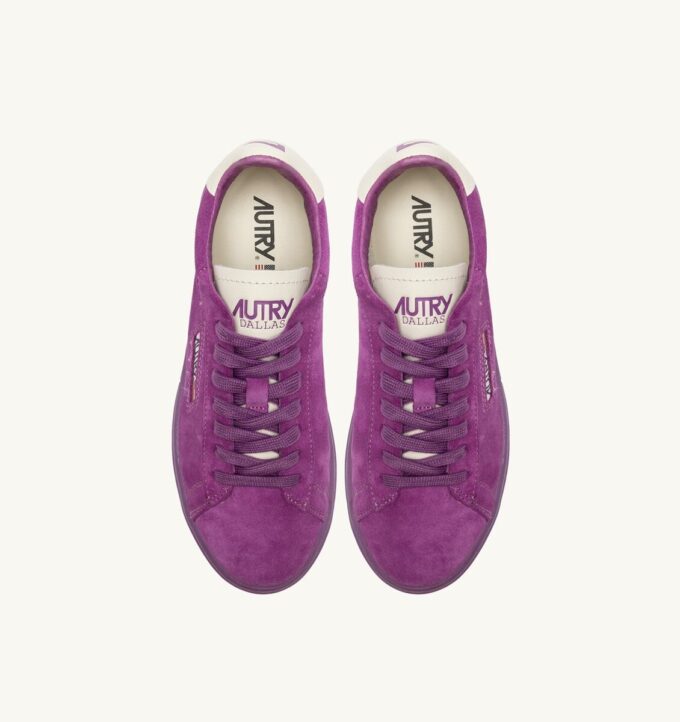 DALLAS LOW SNEAKERS IN MARSHMALLOW AND HYACINTH VIOLET SUEDE