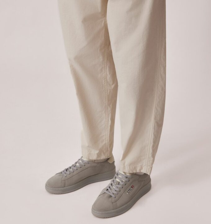 DALLAS LOW SNEAKERS IN MARSHMALLOW AND IRIS SUEDE