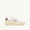 DALLAS LOW SNEAKERS IN MARSHMALLOW AND MOREL LEATHER