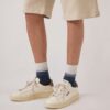 DALLAS LOW SNEAKERS IN MARSHMALLOW AND MOREL LEATHER