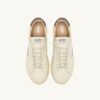 DALLAS LOW SNEAKERS IN MARSHMALLOW AND MOREL LEATHER