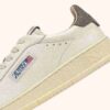 DALLAS LOW SNEAKERS IN MARSHMALLOW AND MOREL LEATHER