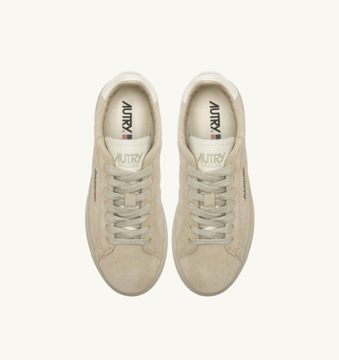 DALLAS LOW SNEAKERS IN MARSHMALLOW AND PAPYRUS SUEDE