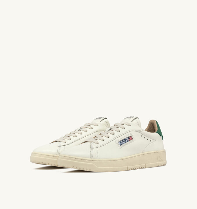DALLAS LOW SNEAKERS IN WHITE AND AMAZON LEATHER