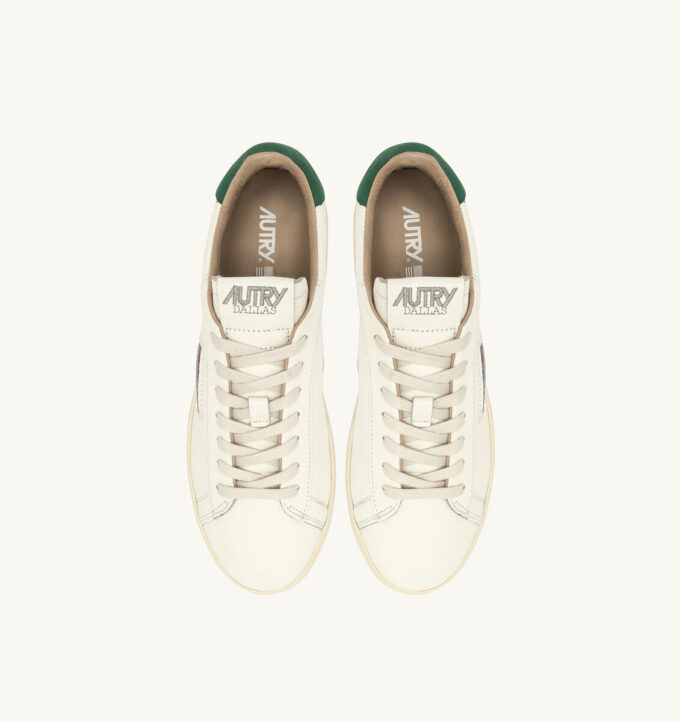 DALLAS LOW SNEAKERS IN WHITE AND AMAZON LEATHER