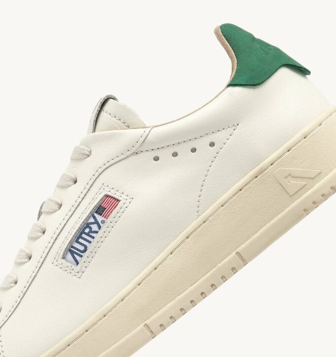 DALLAS LOW SNEAKERS IN WHITE AND AMAZON LEATHER