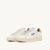 DALLAS LOW SNEAKERS IN WHITE AND GOLD LEATHER