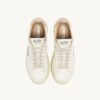 DALLAS LOW SNEAKERS IN WHITE AND GOLD LEATHER