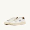 DALLAS LOW SNEAKERS IN WHITE AND SILVER LEATHER