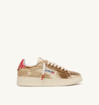 DALLAS LOW ‘SPARKLING’ SNEAKERS IN PLATINUM SEQUINS