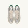 DALLAS LOW ‘SPARKLING’ SNEAKERS IN SILVER AND GREEN SEQUINS