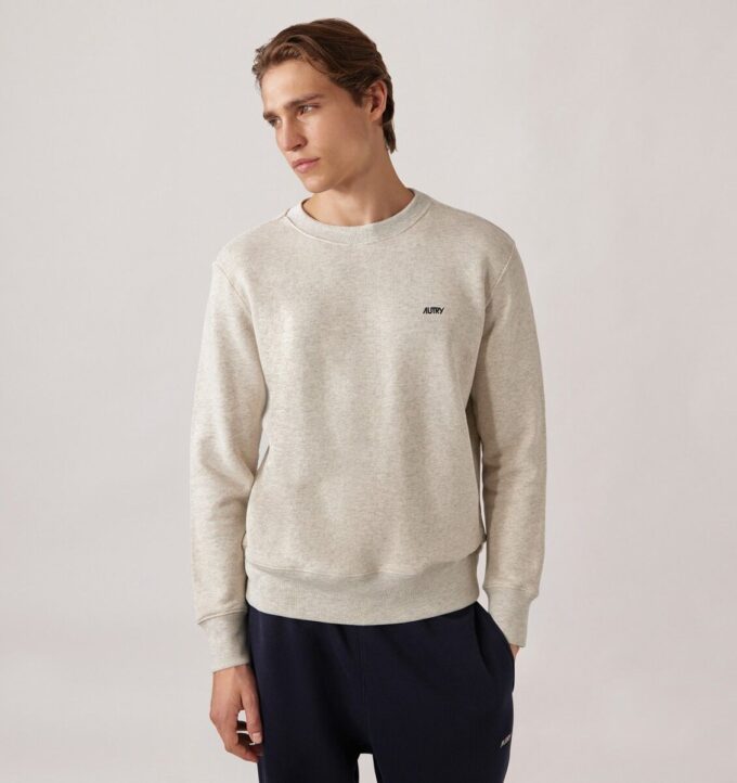 EMBROIDERED AUTRY LOGO CREWNECK SWEATSHIRT MAN EMBROIDERED AUTRY LOGO CREWNECK SWEATSHIRT MAN