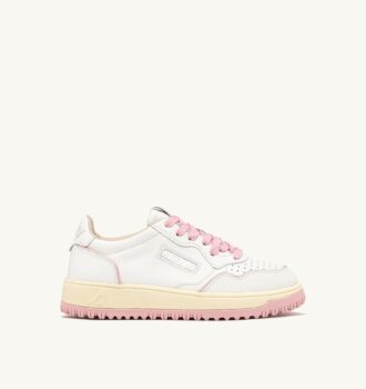 GOLF LOW SNEAKERS IN WHITE AND CORAL BLUSH LEATHER GOLF LOW SNEAKERS IN WHITE AND CORAL BLUSH LEATHER
